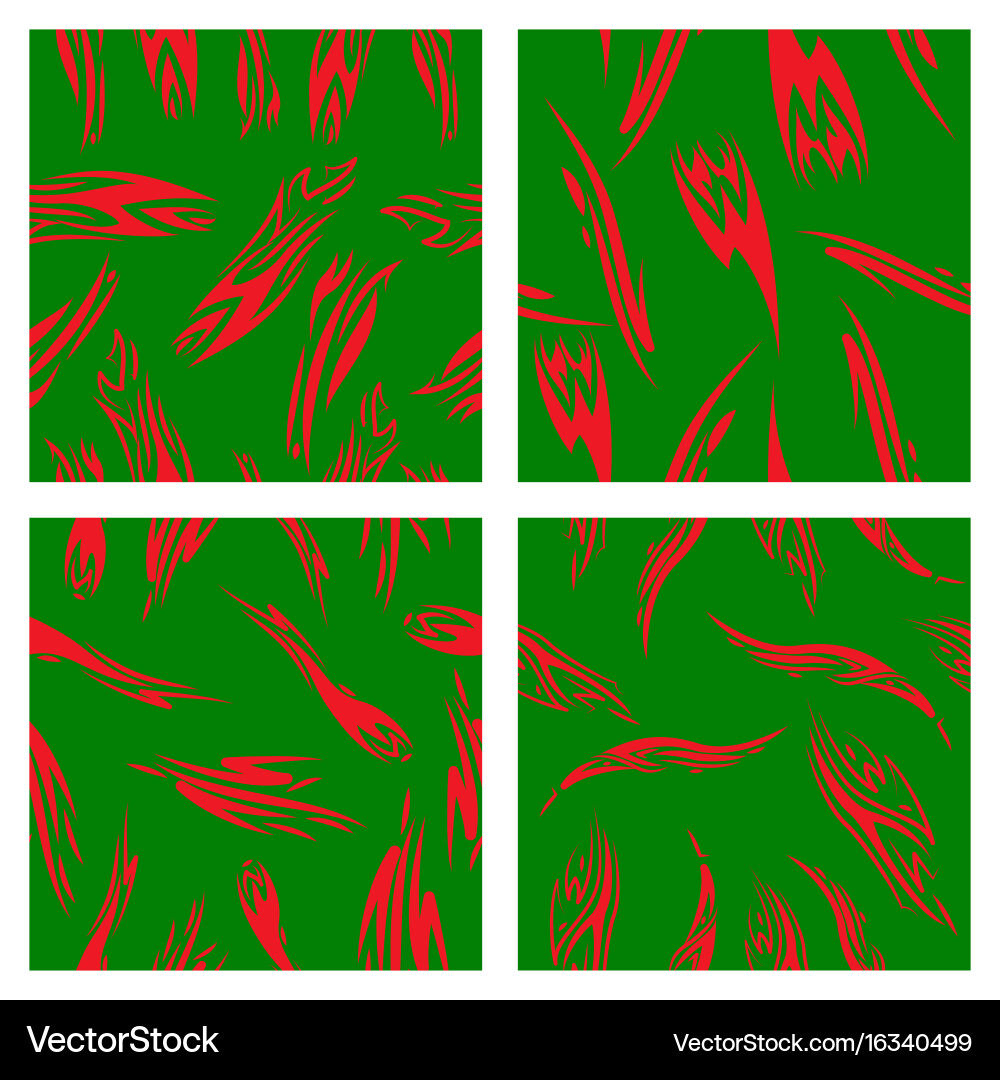 Assembly of patterns in striped style vector image