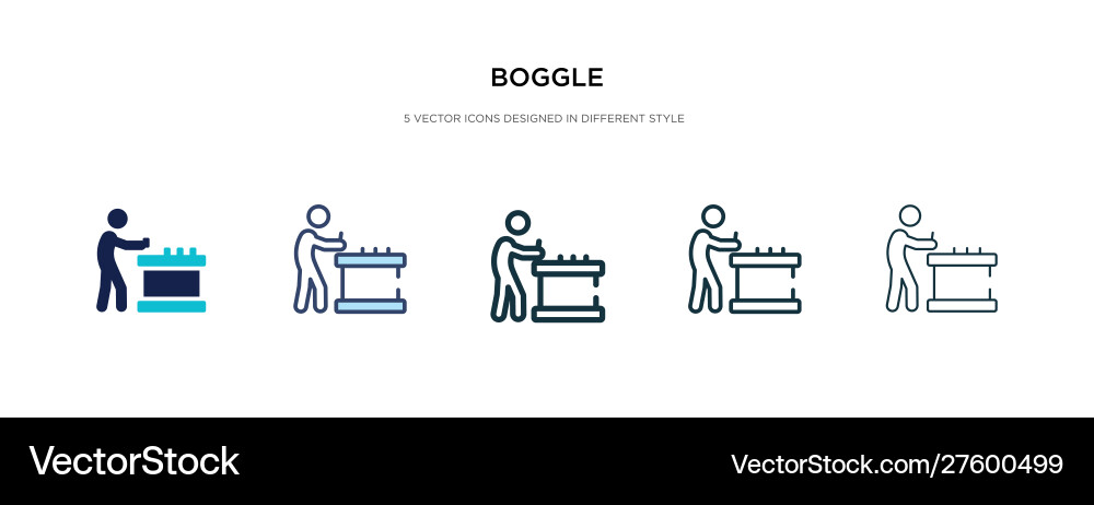 Boggle icon in different style two colored vector image
