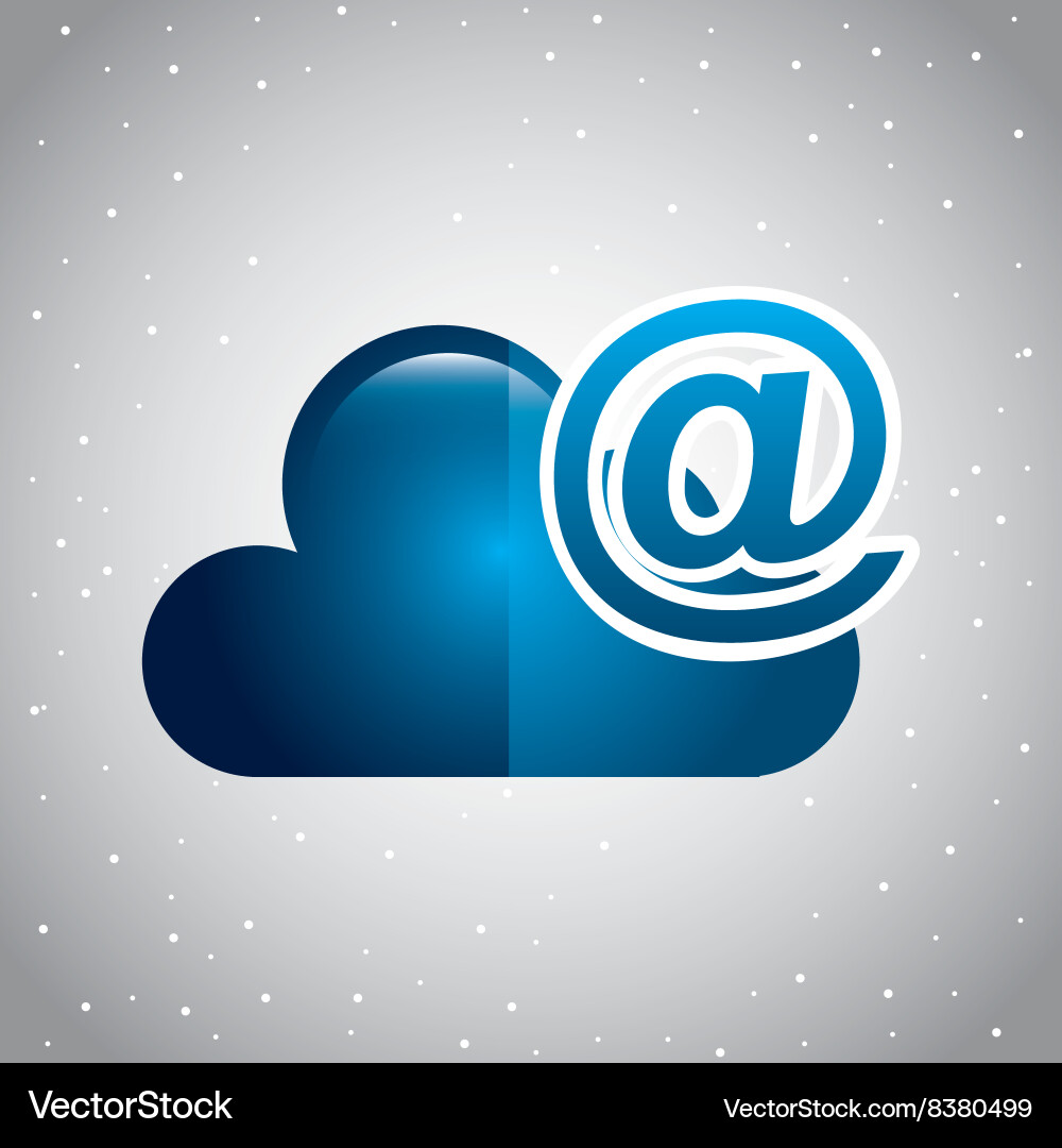 Cloud computing design vector image