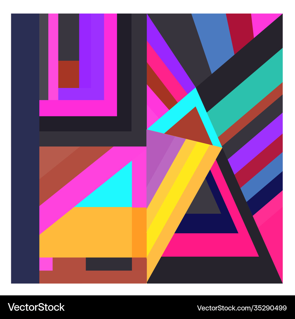 Colorful geometric and curve background pattern Vector Image