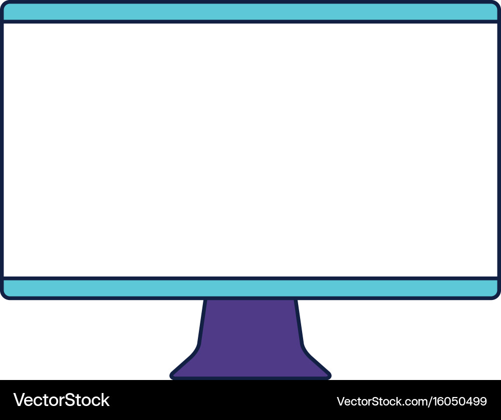 Computer display isolated icon Vector Image