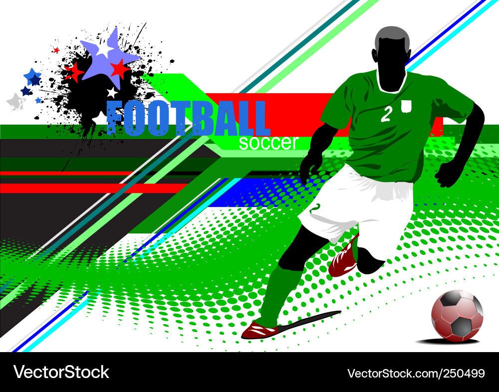 Fußball Turnier Poster Vektorbild