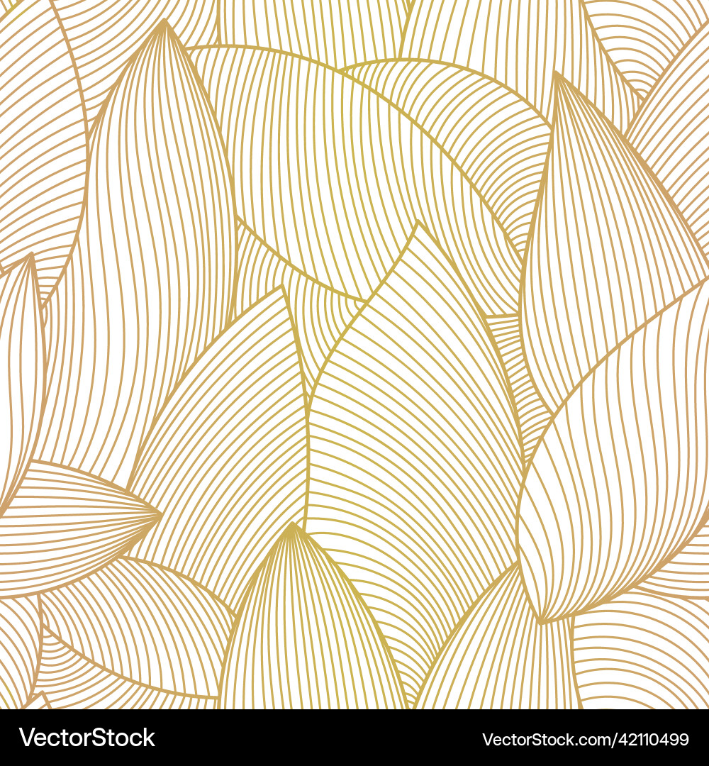 Golden luxury seamless pattern leaves Golden luxury seamless pattern leaves vector image