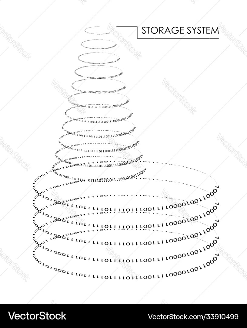 Infographic element data storage system isolated Infographic element data storage system isolated vector image