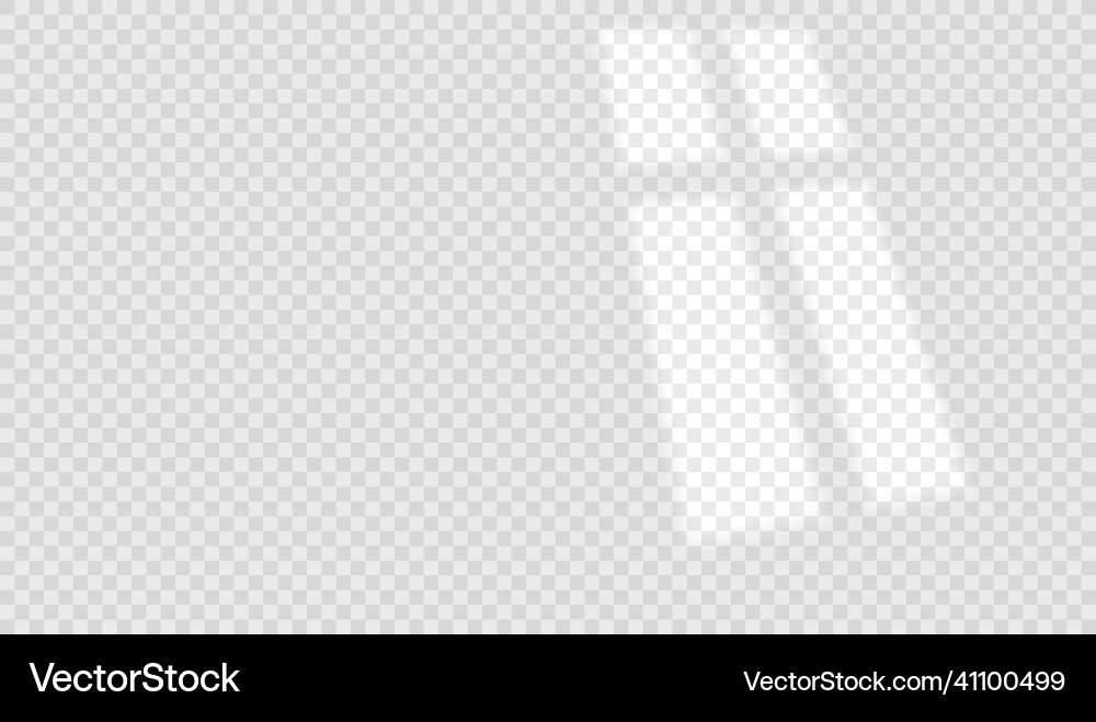Light of the window shadow overlay realistic vector image