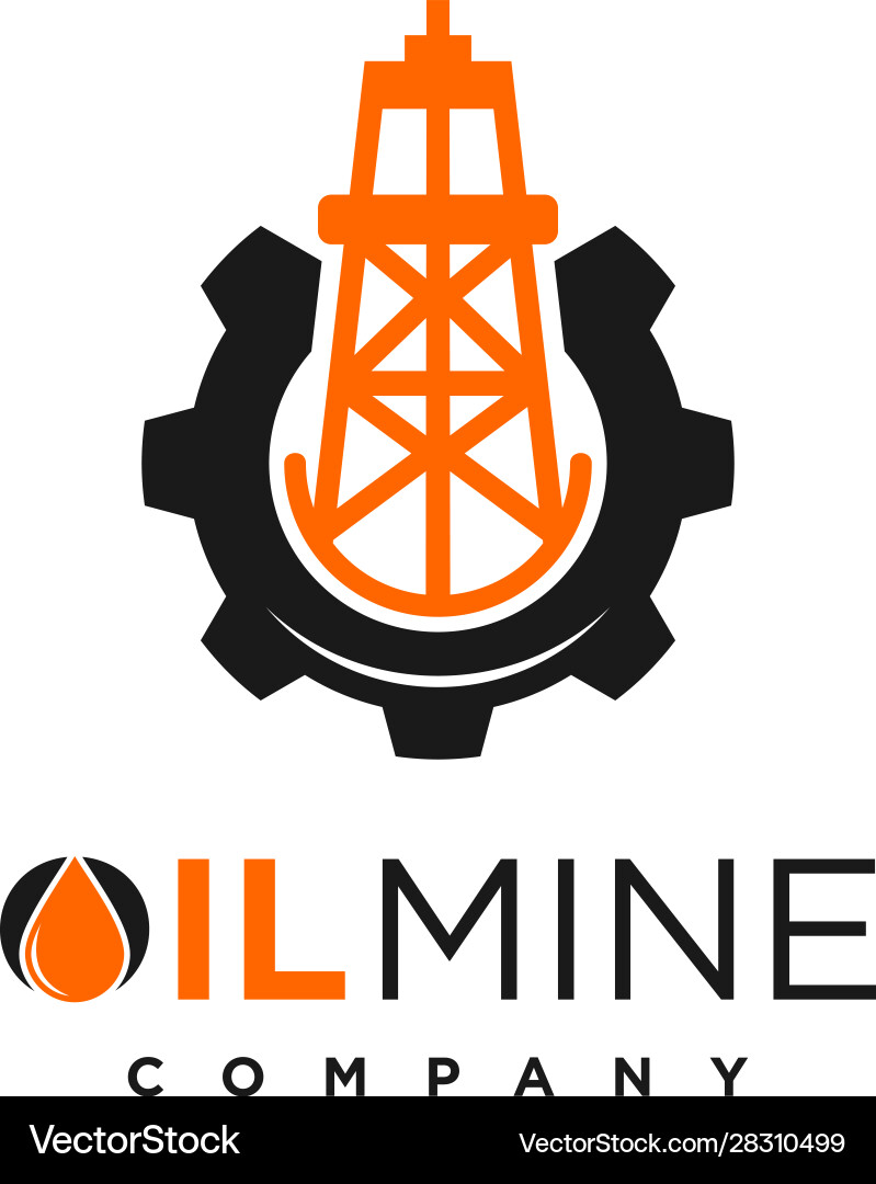Ölmine Logo Design Ihr Unternehmen Ölmine Logo Design Ihr Unternehmen Vektorbild
