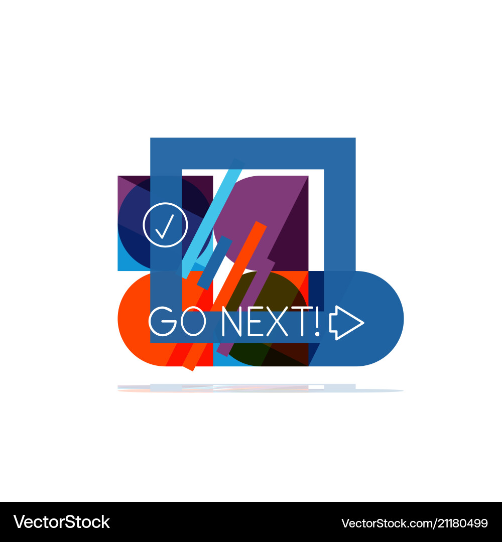Minimal flat clean abstract option step Minimal flat clean abstract option step vector image