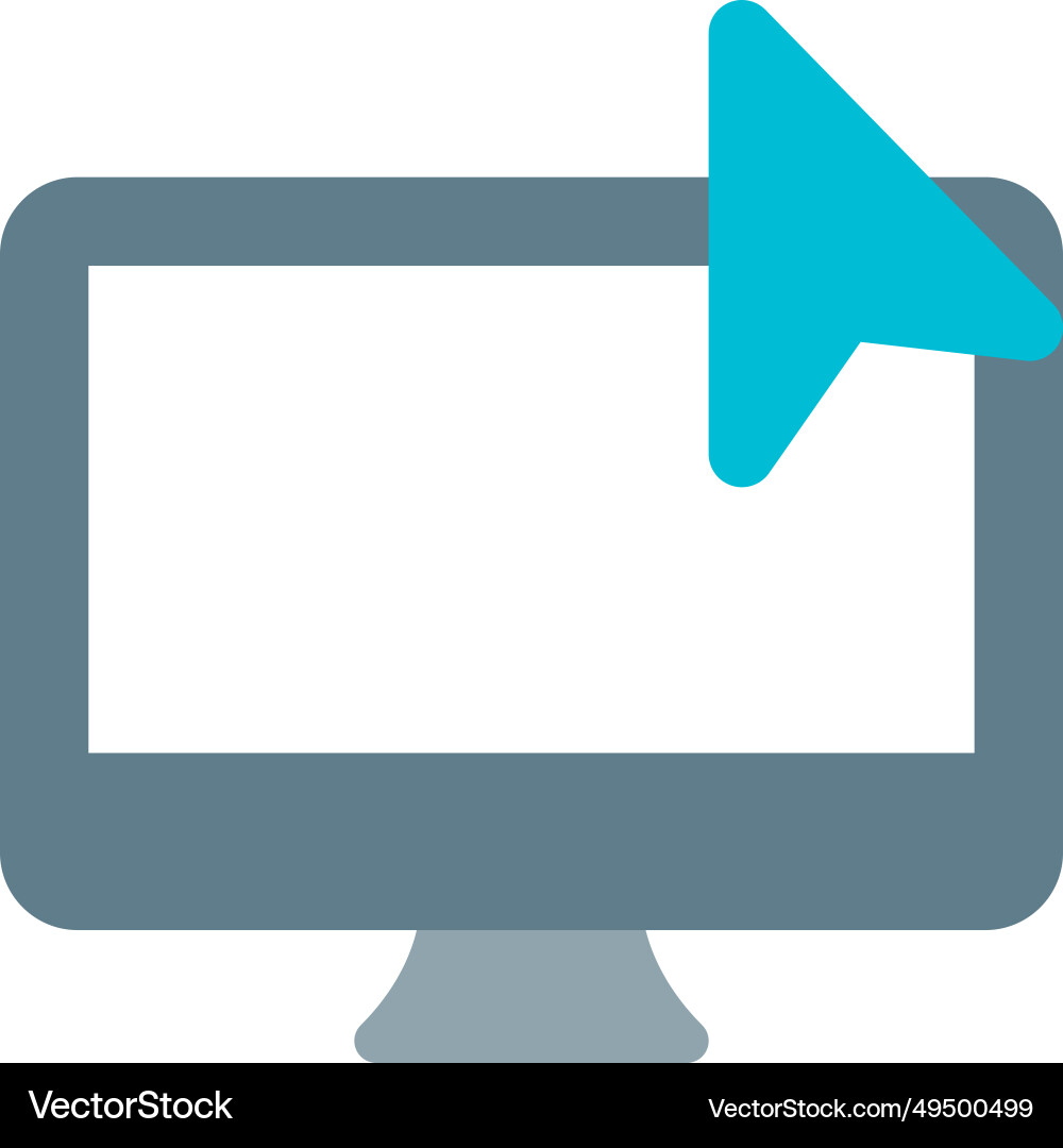 On-screen pointer controlled by desktop input vector image