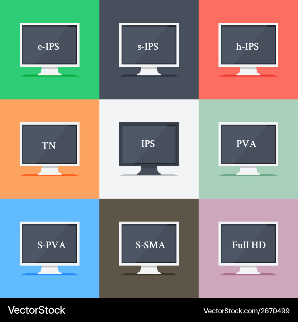 Responsive web design on different monitors vector image