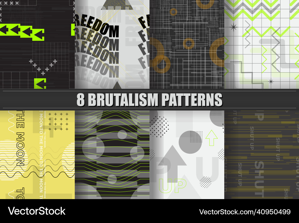 Set of seamless patterns in the style Set of seamless patterns in the style vector image