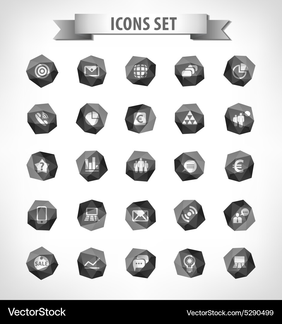 Set of web plat icons on blur Vector Image