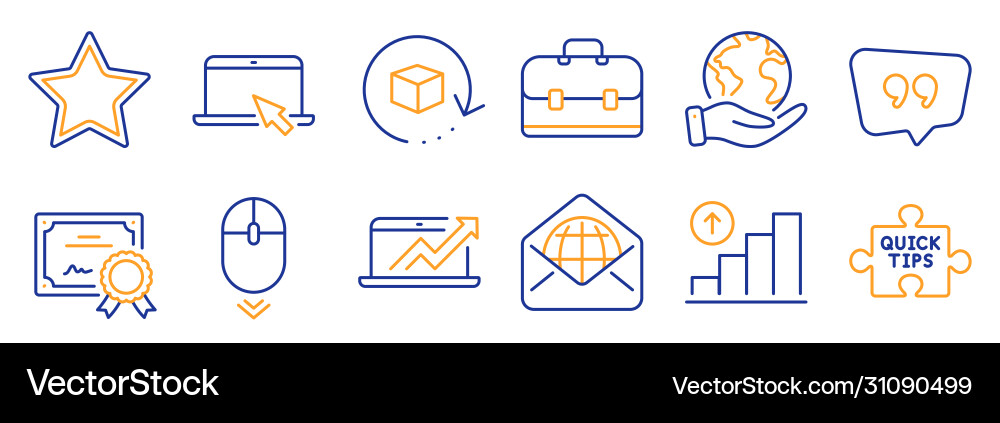 Set technology icons such as web mail Set technology icons such as web mail vector image