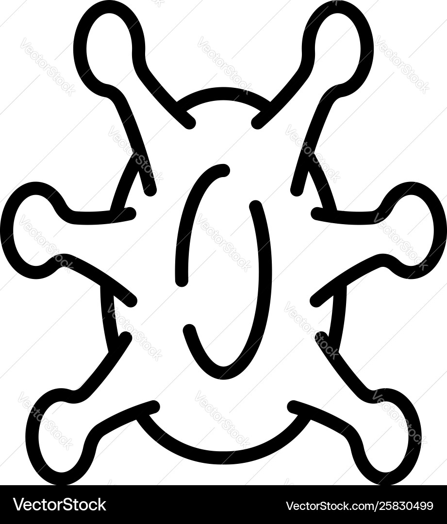 Viral agent icon outline style Viral agent icon outline style vector image