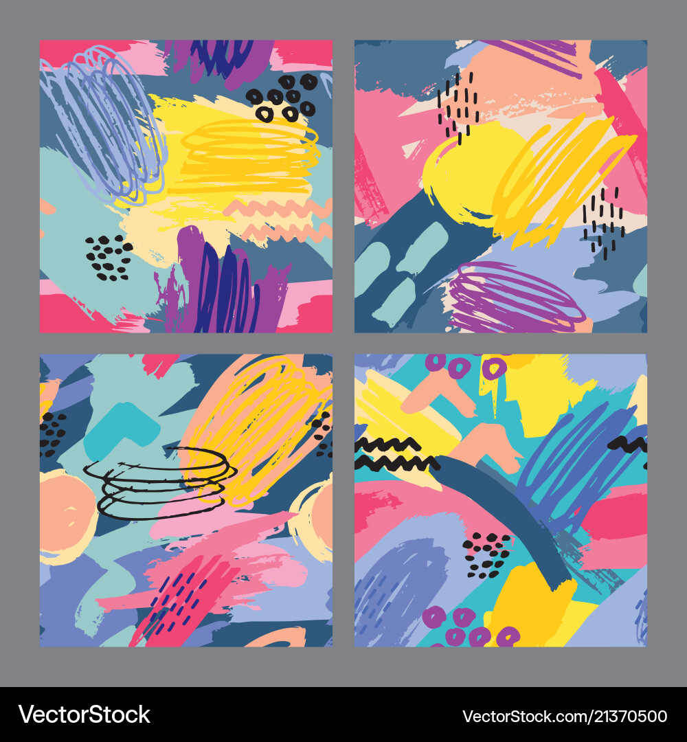 Brushstroke Pattern Set Vector Image