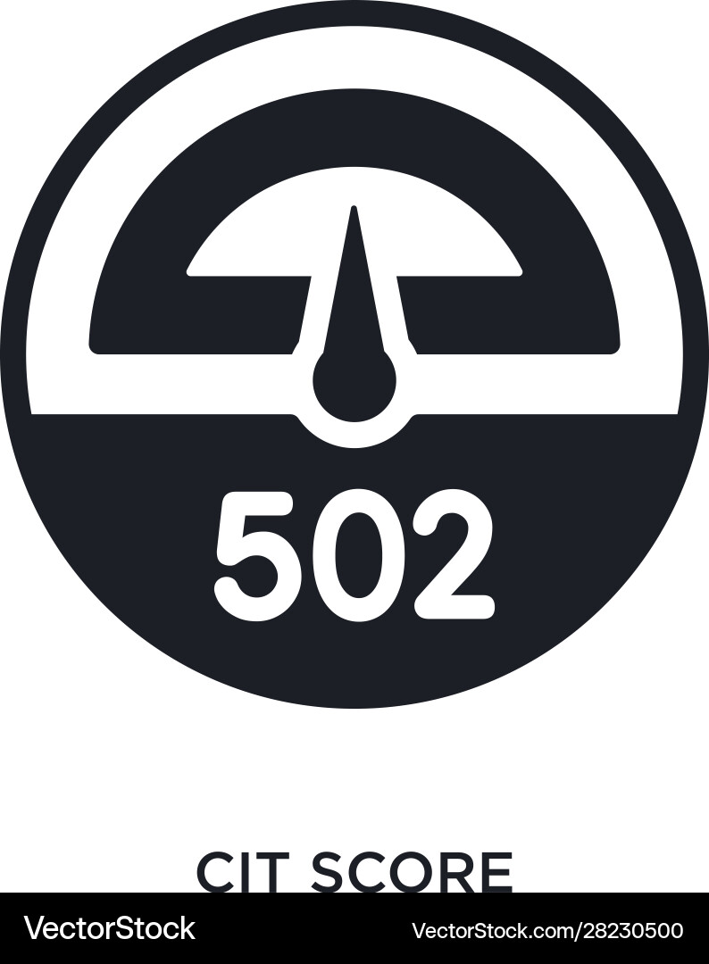 Cit score isolated icon simple element from Cit score isolated icon simple element from vector image