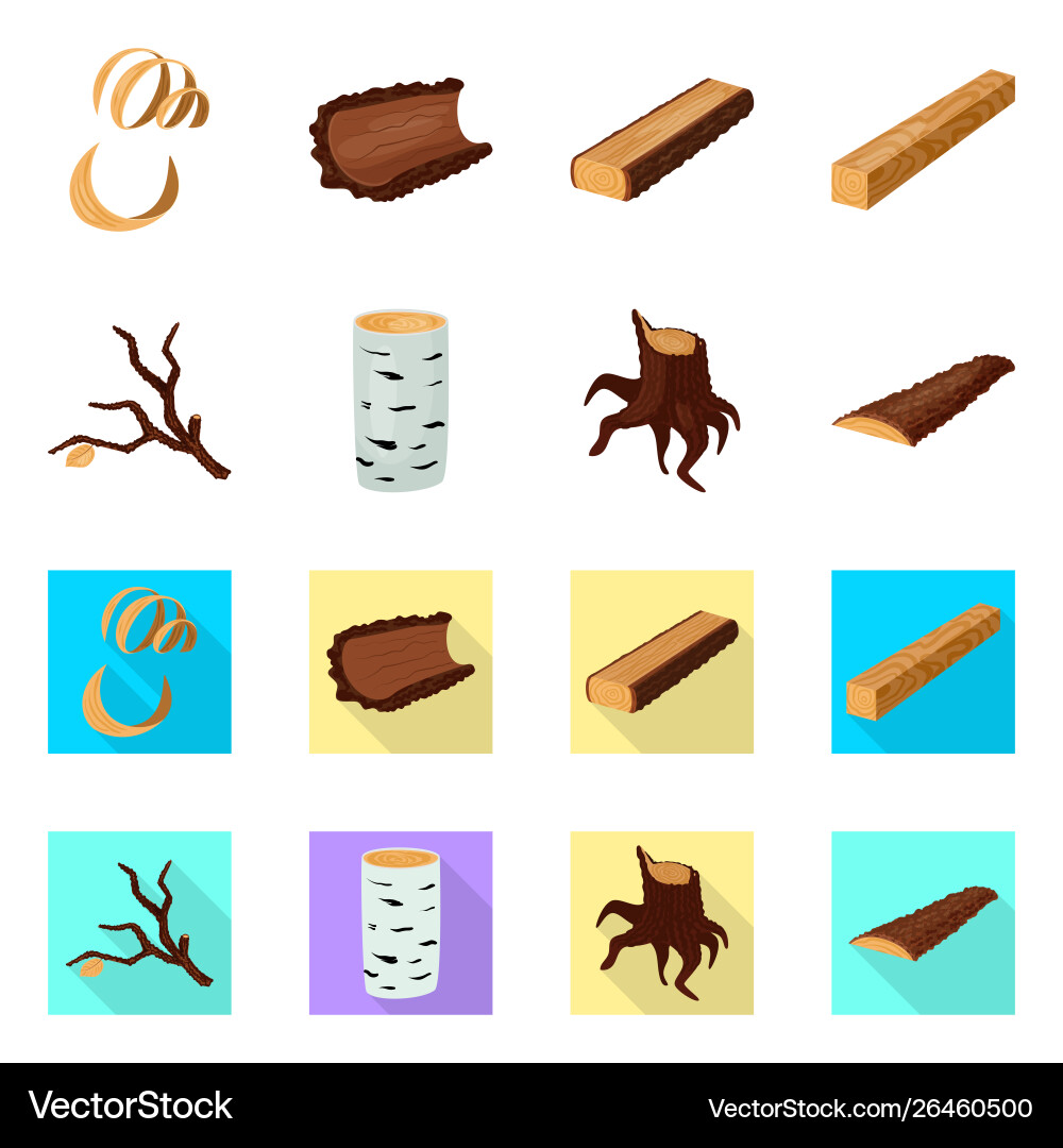 Design tree and raw symbol set Design tree and raw symbol set vector image