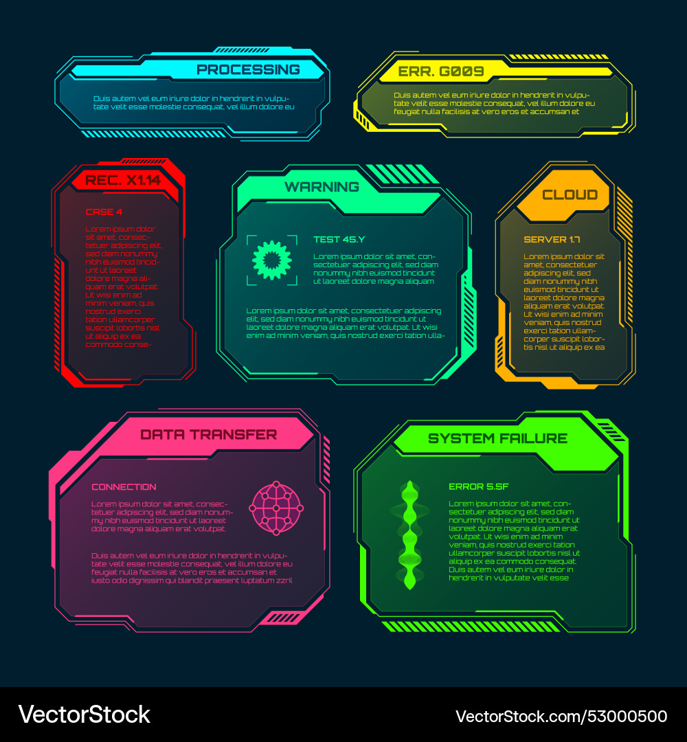 Futuristic hud or ui elements sci-fi user Futuristic hud or ui elements sci-fi user vector image