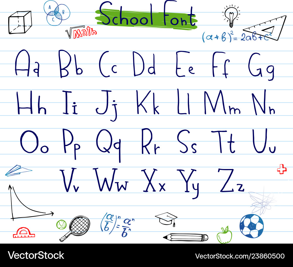 Hand drawing alphabet Vector Image
