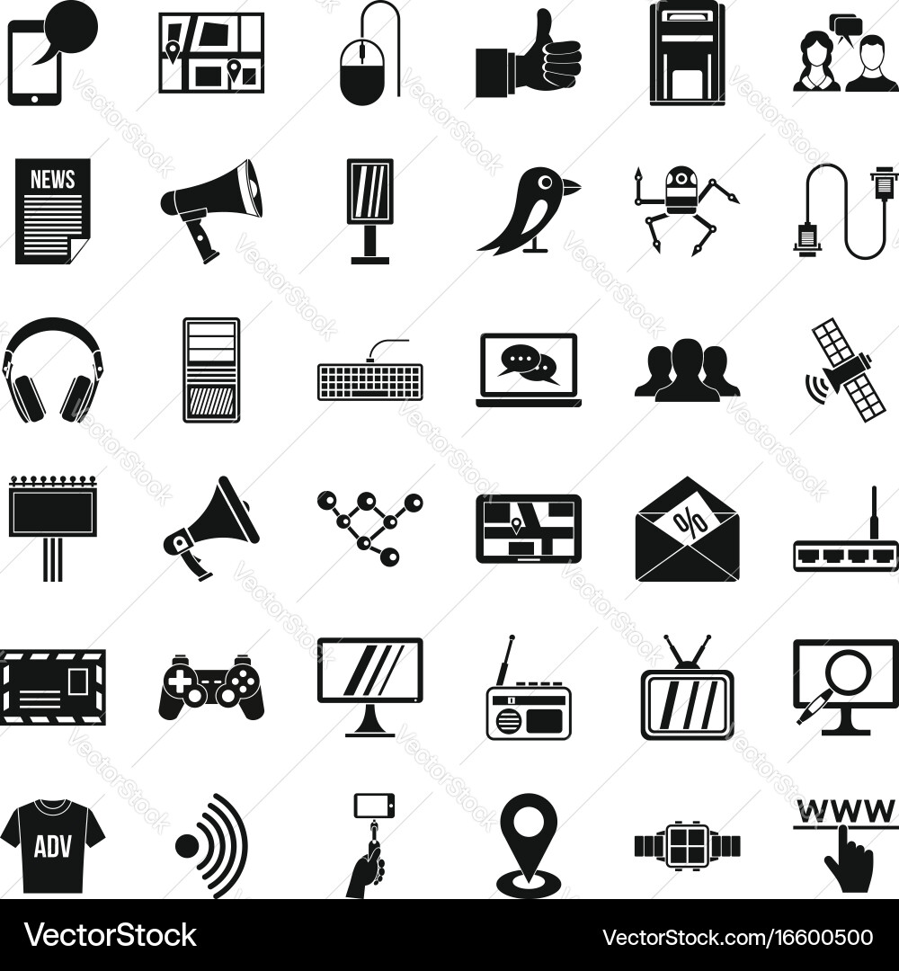 Information icons set simple style Vector Image