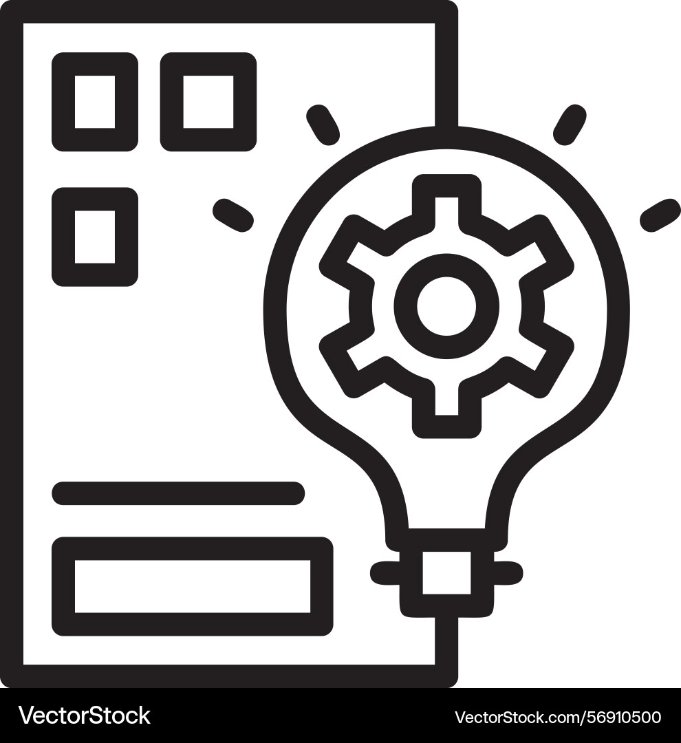 Inspire invent linear style icon design Vector Image