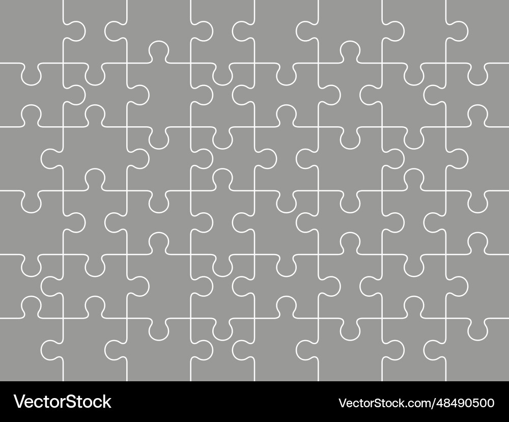 Jigsaw puzzle layout template grey scheme grid Jigsaw puzzle layout template grey scheme grid Vector Image