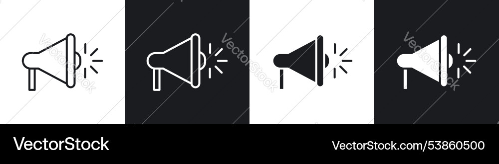 Megaphone icon set Vector Image