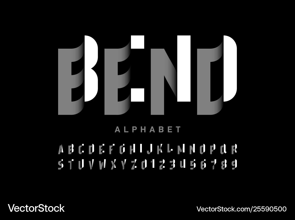 Modern font design alphabet letters and numbers Modern font design alphabet letters and numbers vector image