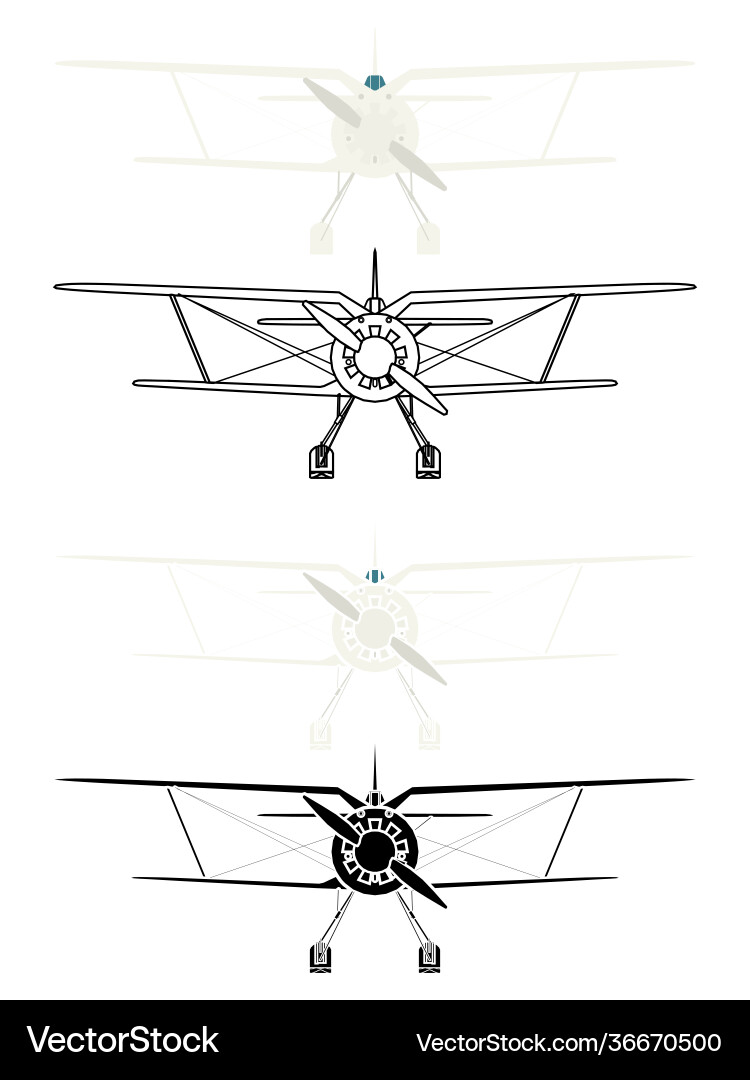 Polikarpov i153 in front view Polikarpov i153 in front view Vector Image
