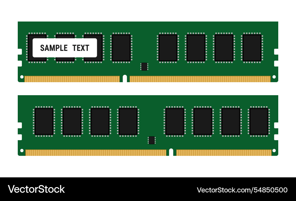 Random access memory module set vector image