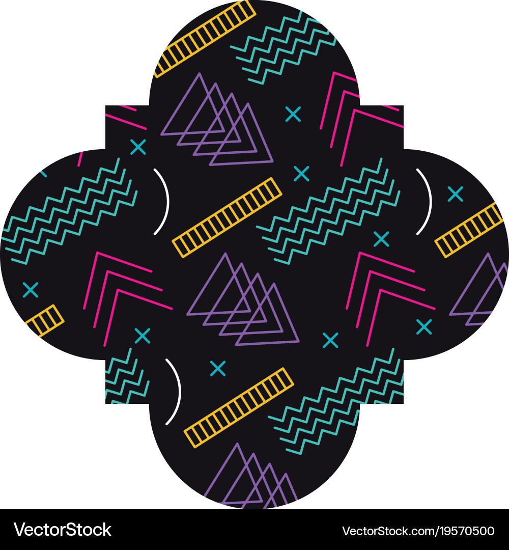 Seamless pattern label shape with geometric Vector Image