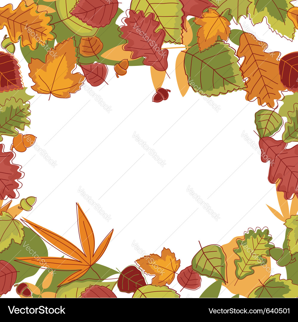 Autumn Leaf Frame vector image