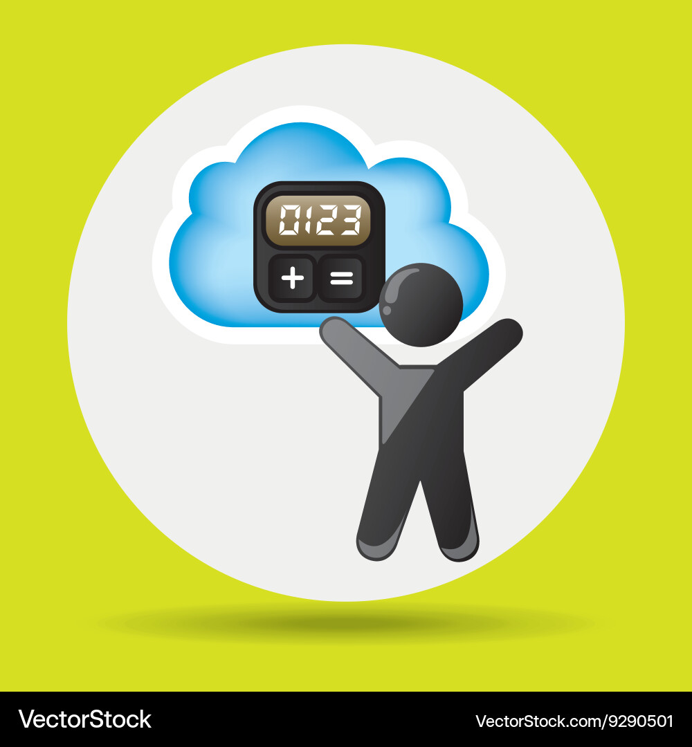 Cloud computing design vector image