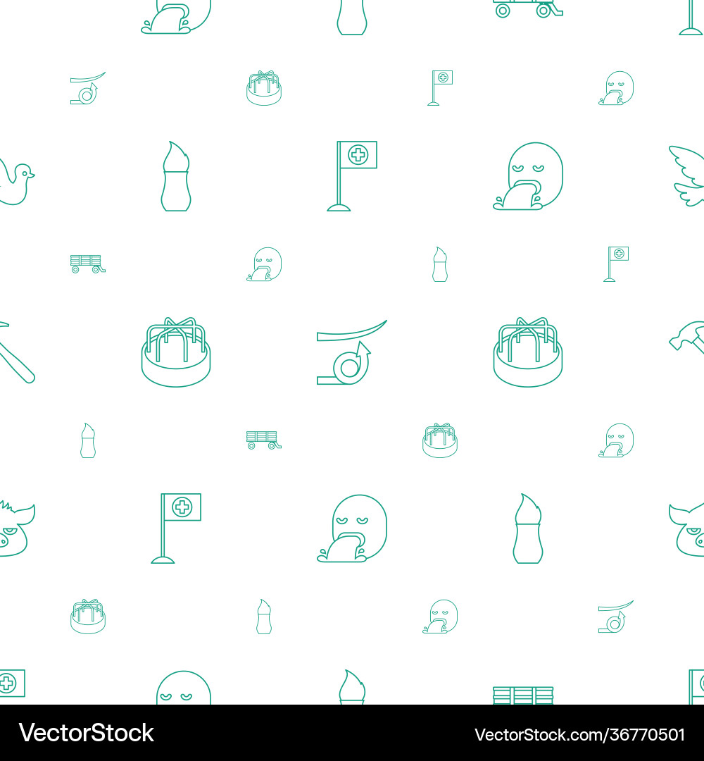 Collection icons pattern seamless white background Vector Image