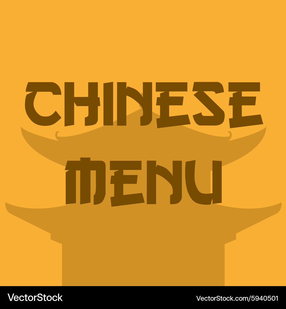 Colored chinese menu design with text Vector Image