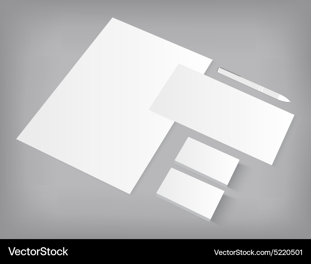 Corporate Identity Templates Mockup Vektorbild