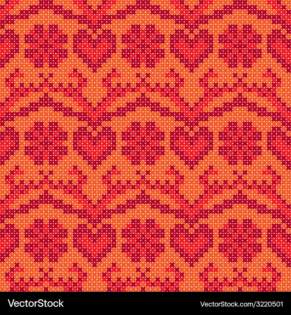 Cross Stitch Pattern Background Vector Image