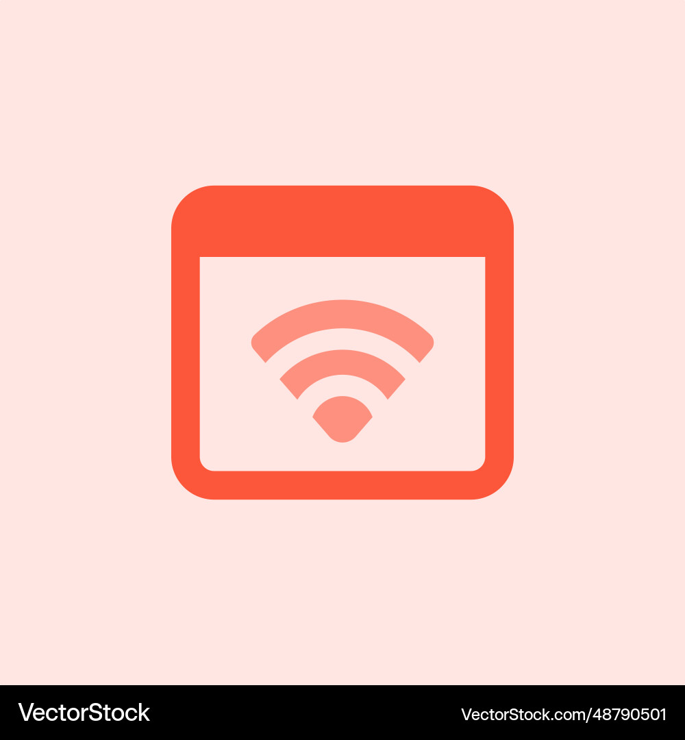 Desktop with wireless internet access vector image