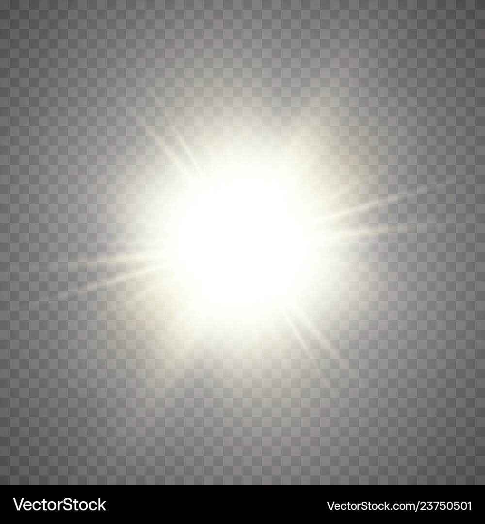 Glow light effect starburst with sparkles Glow light effect starburst with sparkles vector image