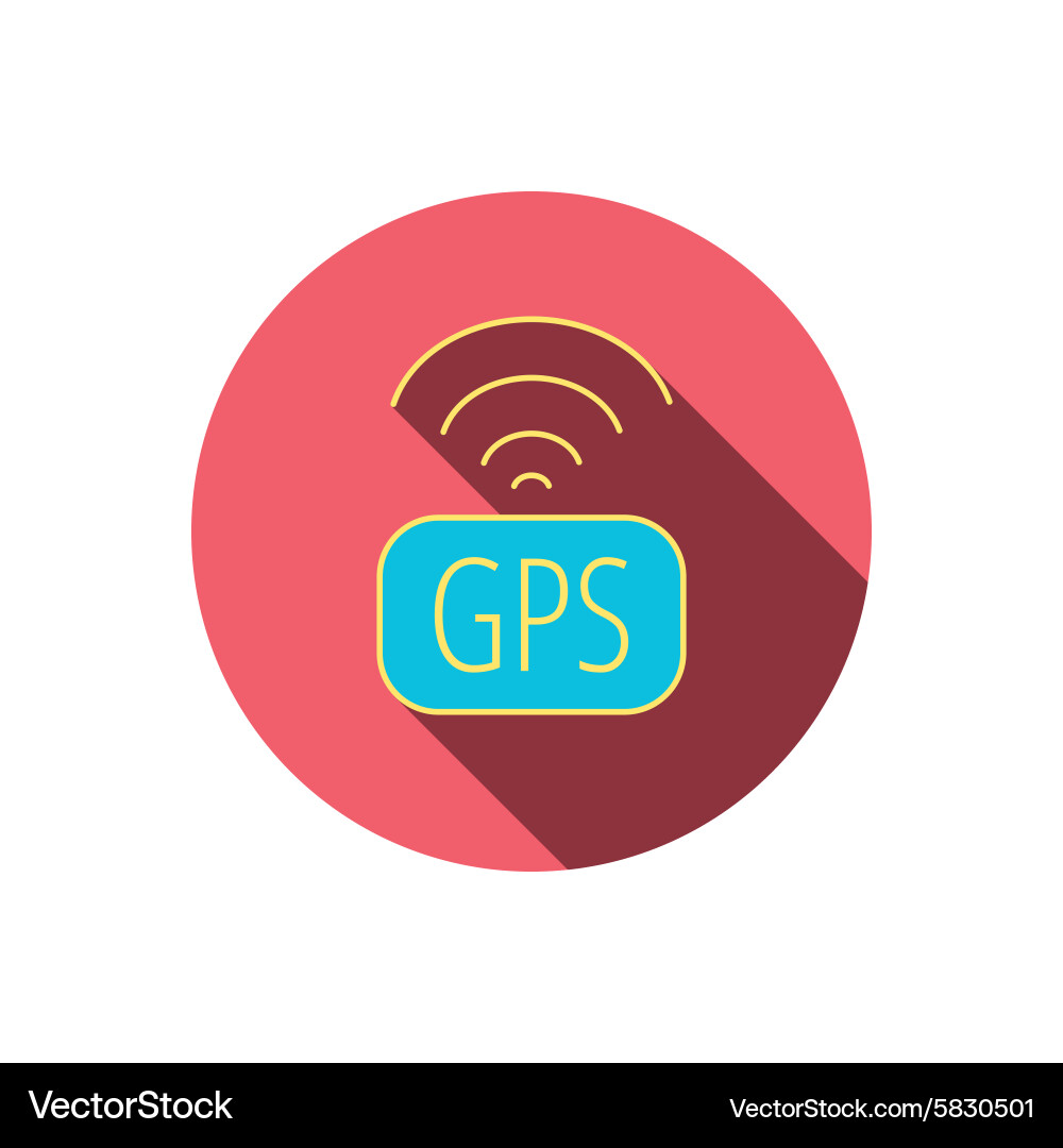 Gps navigation icon map positioning sign vector image