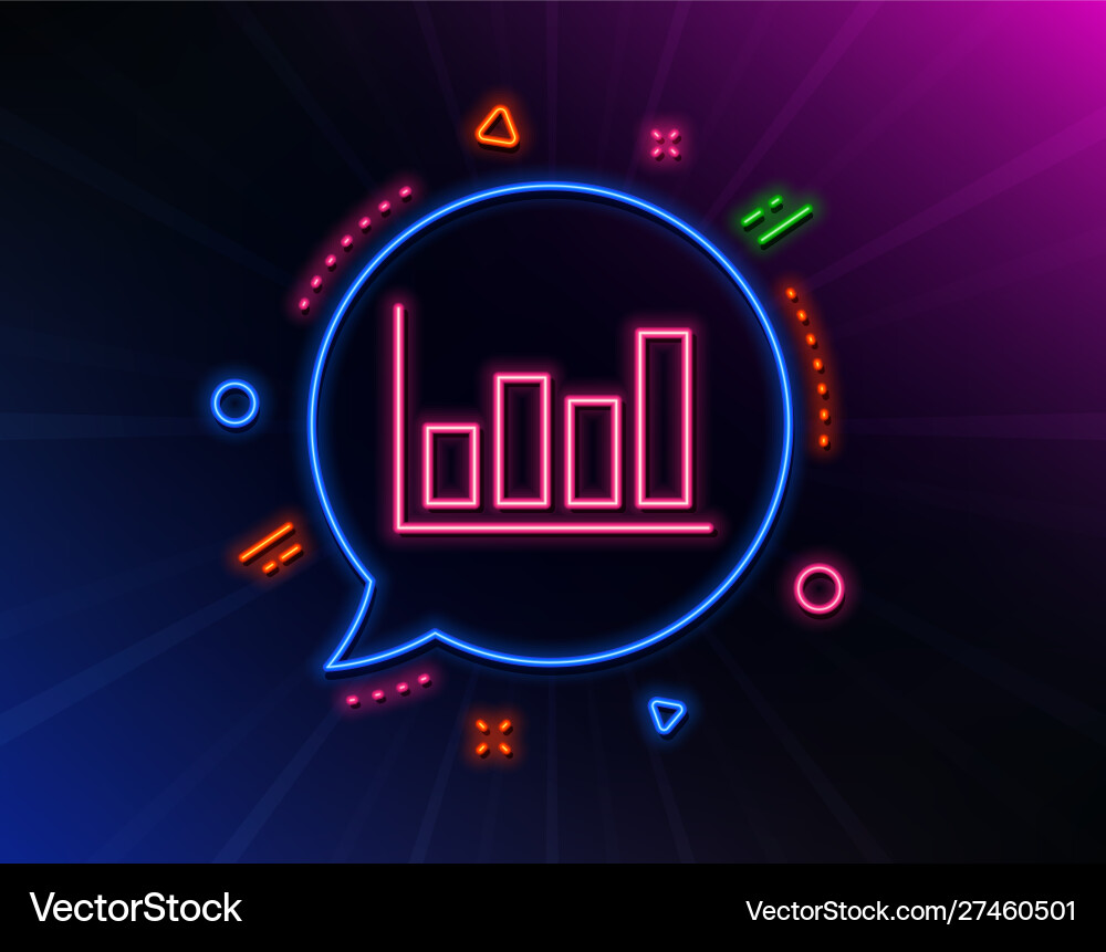 Histogram chart line icon financial graph Histogram chart line icon financial graph Vector Image