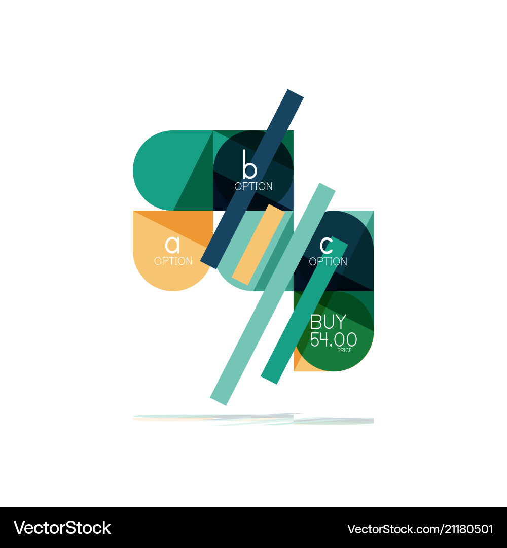 Minimal flat clean abstract option step Minimal flat clean abstract option step vector image