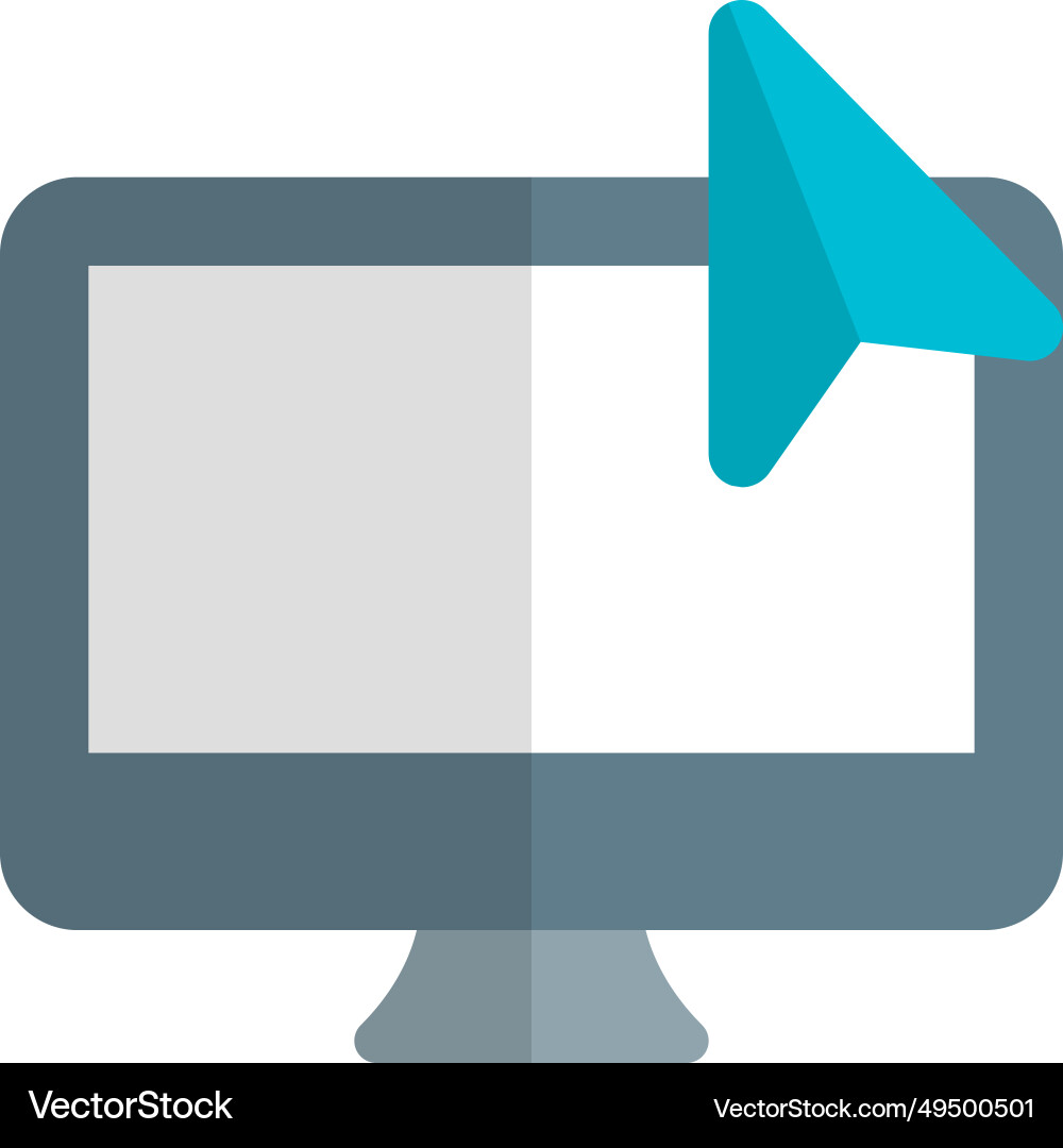 On-screen pointer controlled by desktop input vector image
