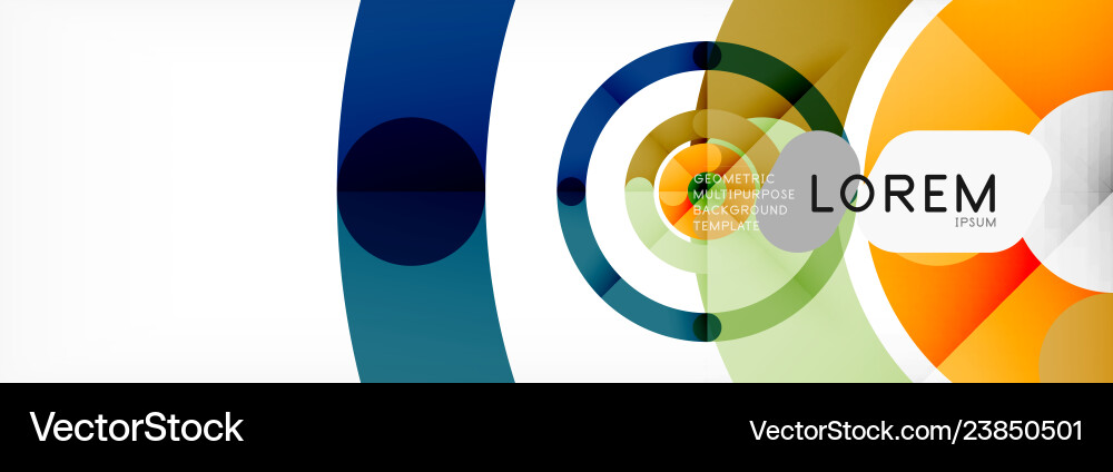 Outlined stroke circles composition Royalty Free Vector