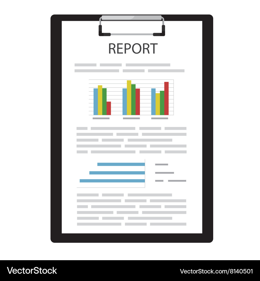 Report with graphs vector image