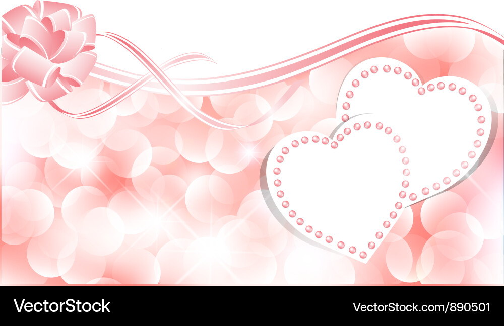 Romantic Wedding Invitation Card Vector Image