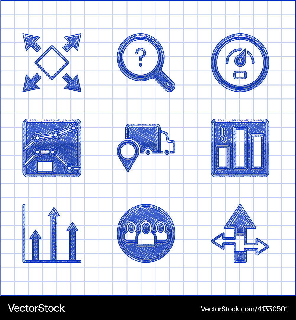 Set delivery tracking project team base arrow Set delivery tracking project team base arrow Vector Image