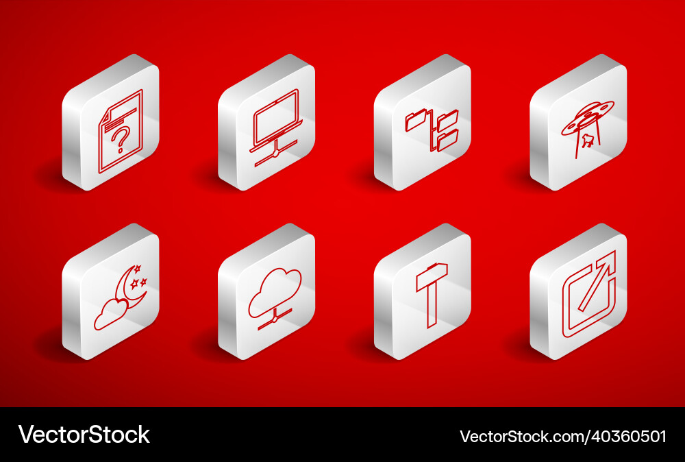 Set line open in new window computer network Set line open in new window computer network vector image