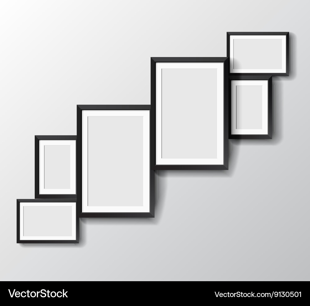 Set of picture frames Vector Image