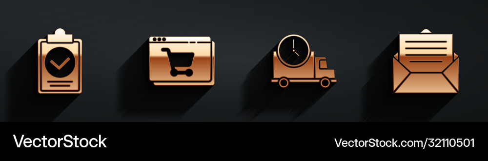 Set verification delivery list clipboard vector image