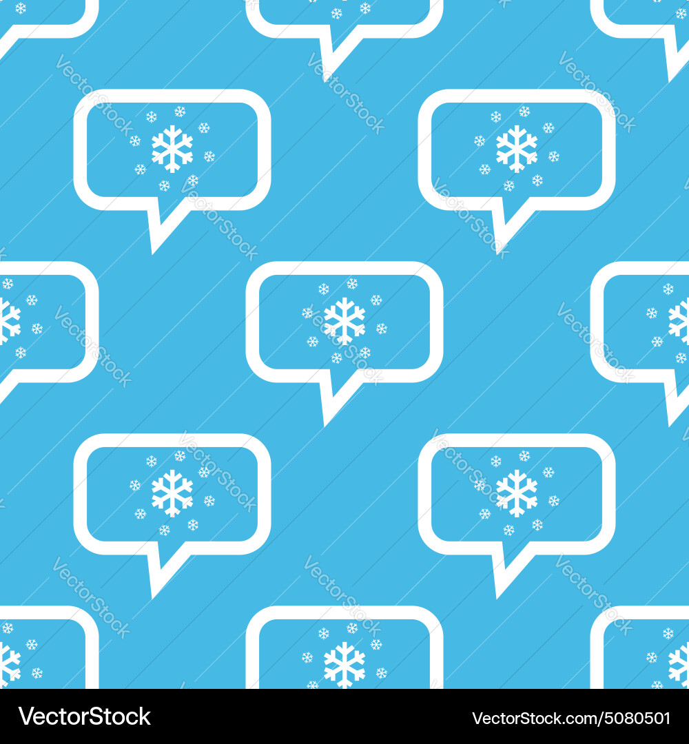 Snow message pattern vector image